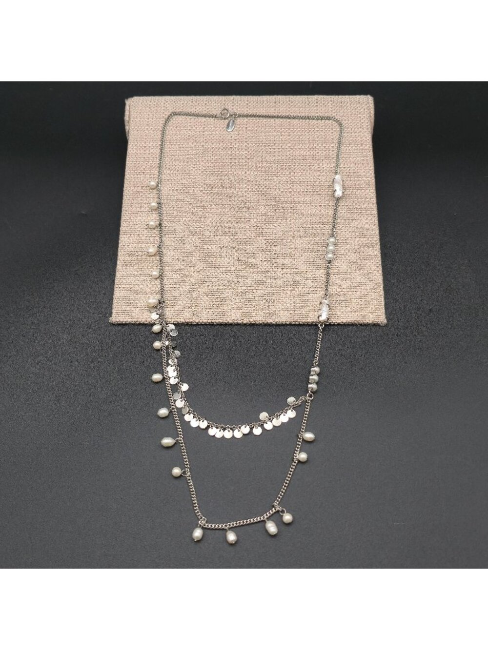 30 Inch Vintage Ann Taylor Layered Pearl Long Necklace A7941